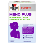 Abbildung der Produktverpackung Doppelherz system MENO PLUS Frontansicht