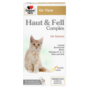 Abbildung der Produktverpackung Doppelherz für Tiere Haut & Fell Complex für Katzen Frontansicht
